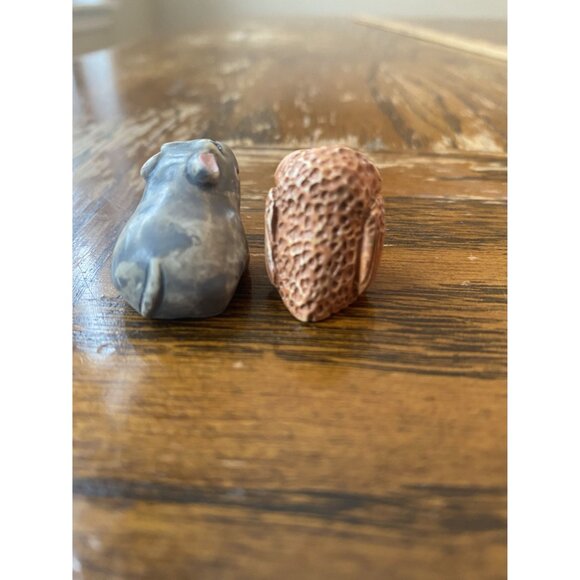 Vintage Ceramic Miniature Hippo & Owl Figurines - Picture 3 of 7